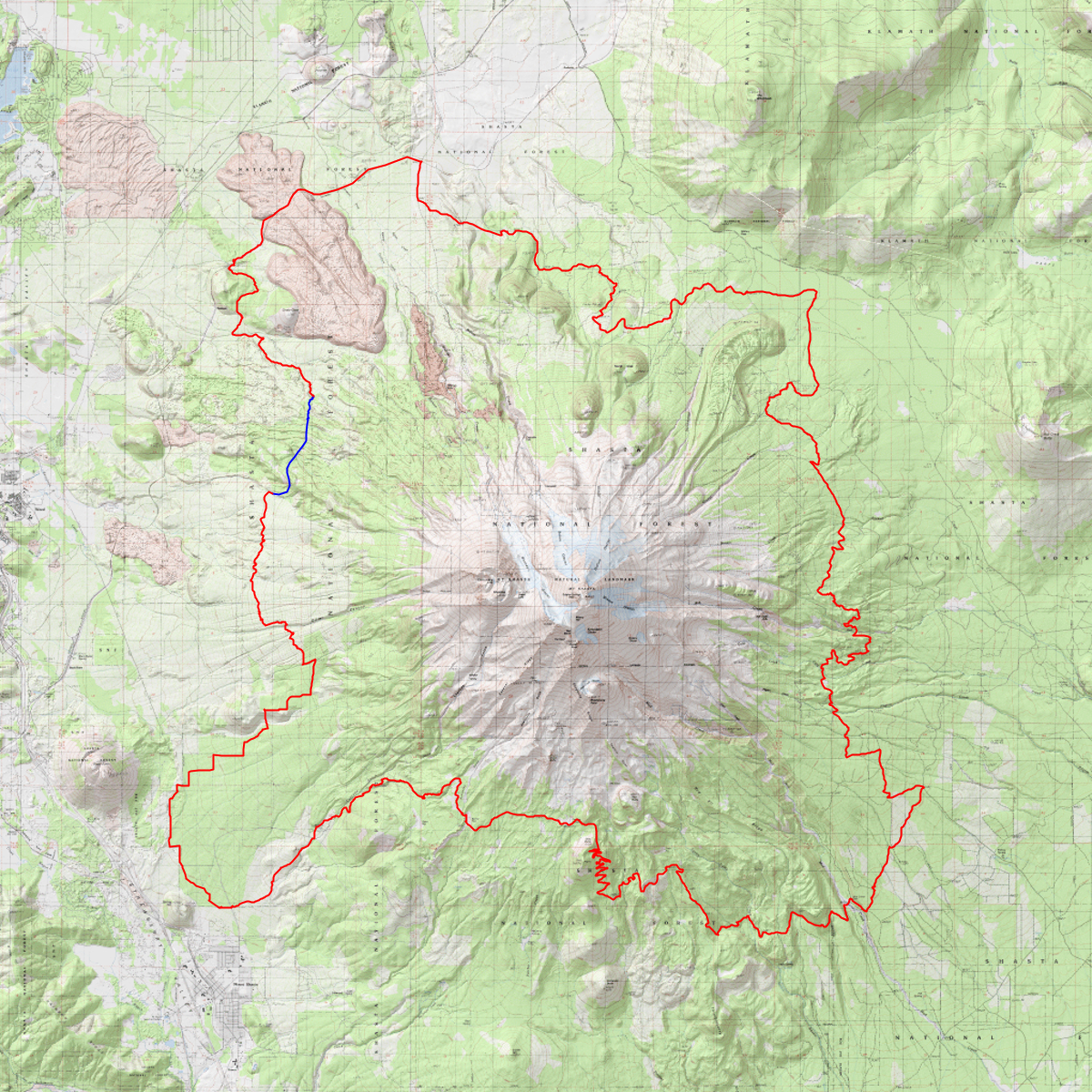 Mt Shasta Circumnavigate - CalTopo