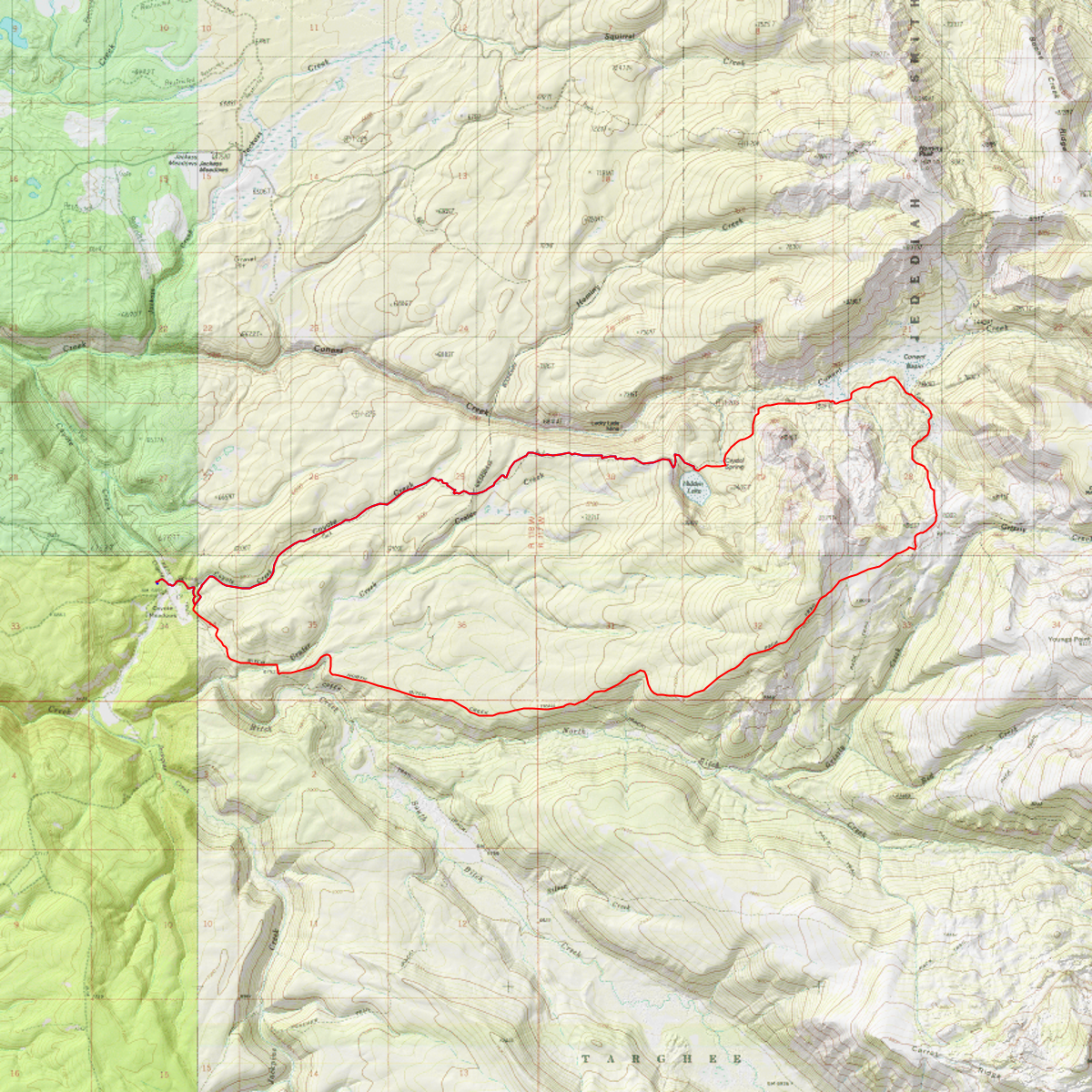 Coyote Meadows Loop - CalTopo