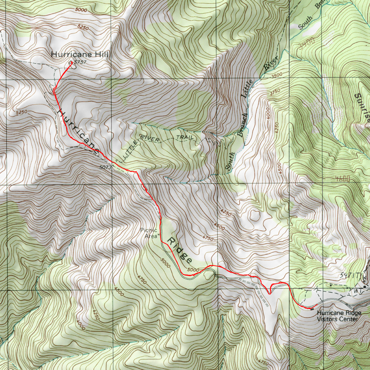 Hurricane Hill 2014 - CalTopo