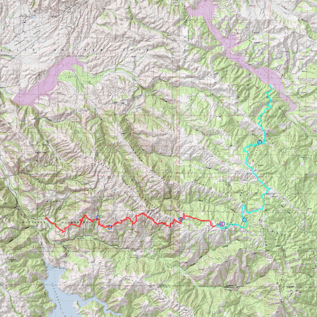 Ohlone Wilderness Trail - CalTopo