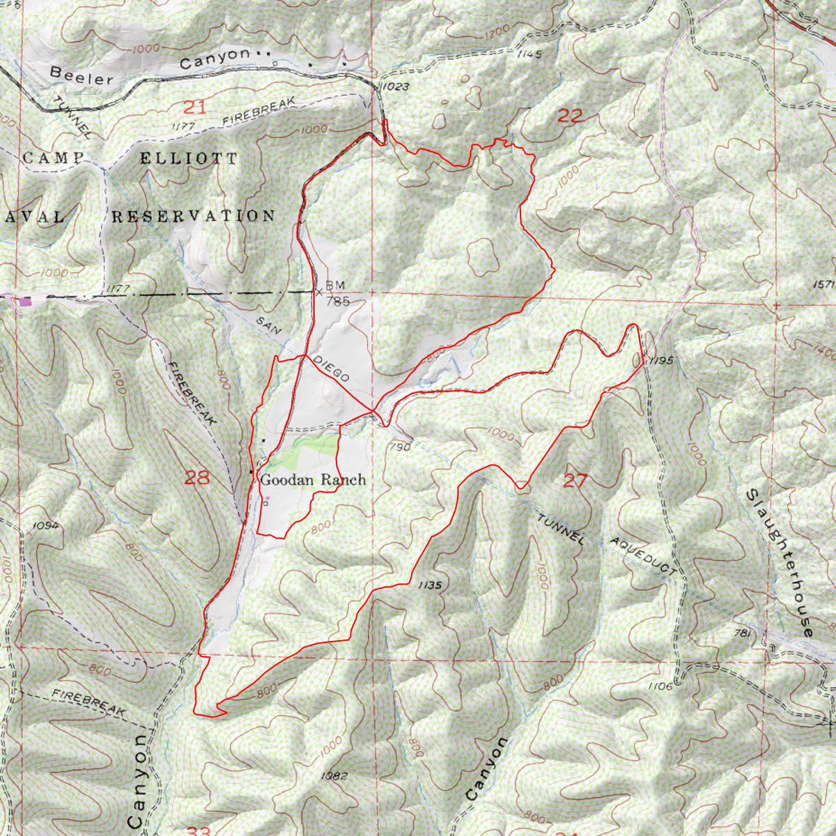 Sycamore Canyon 100k - CalTopo