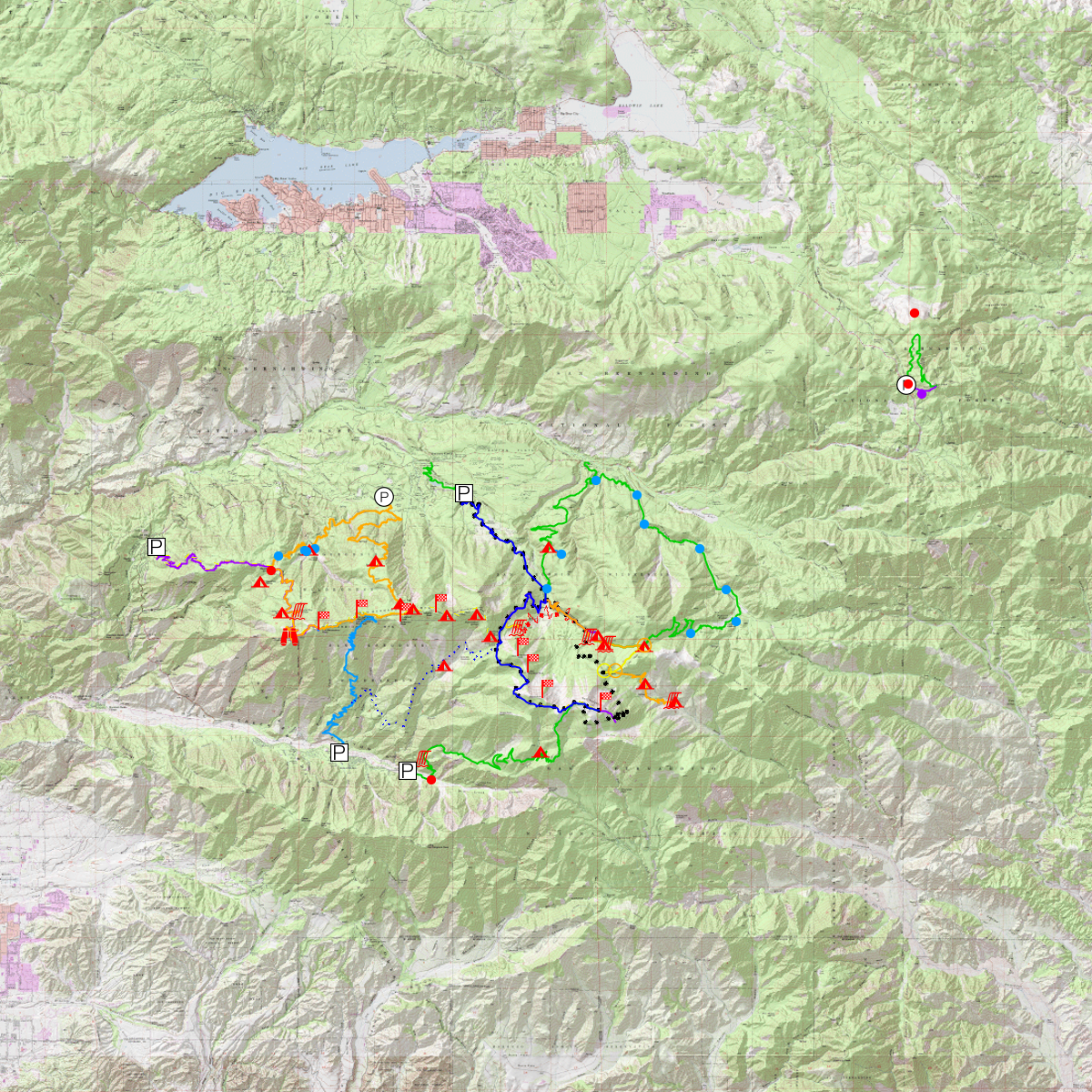 San Gorgonio Wilderness - CalTopo