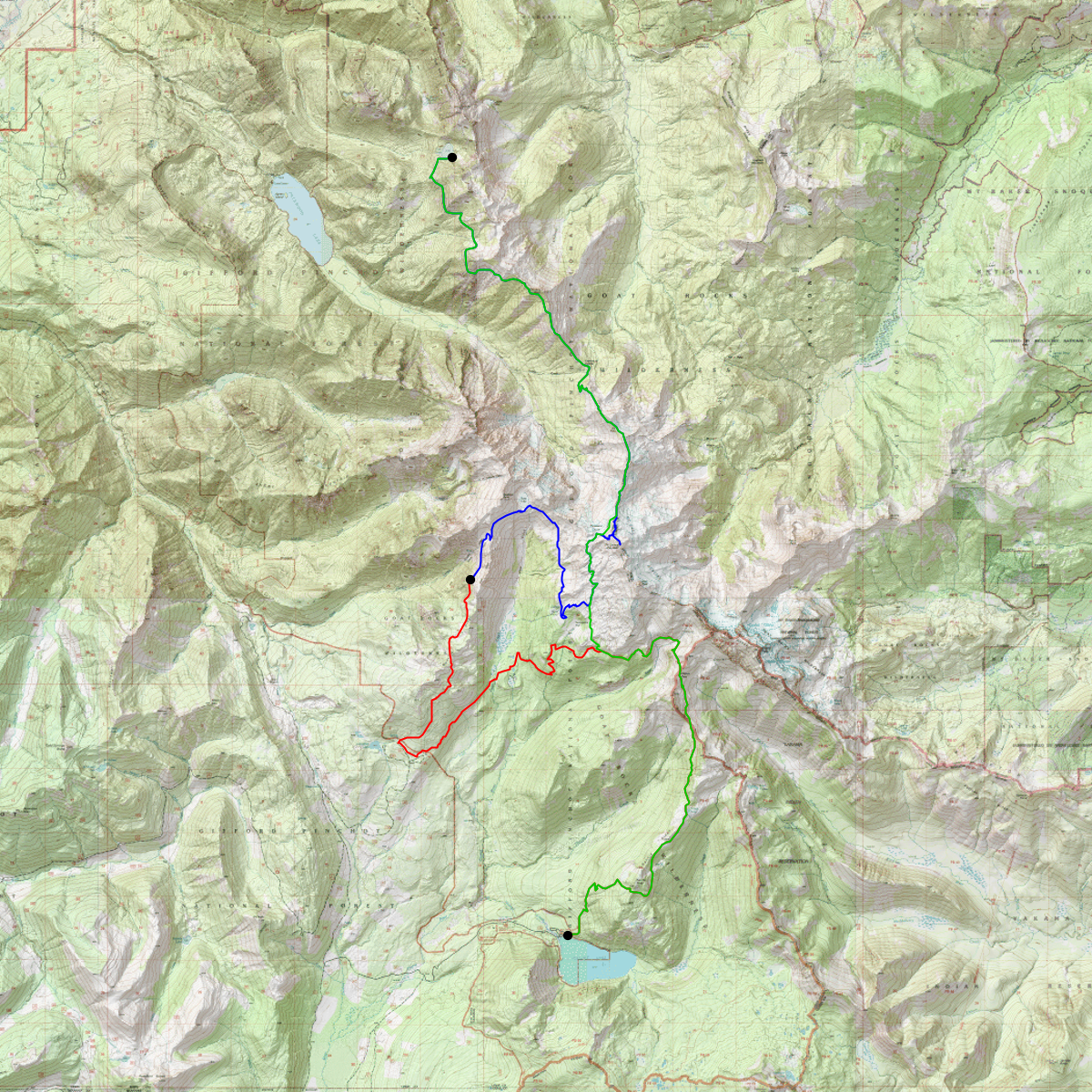 goat rocks - CalTopo