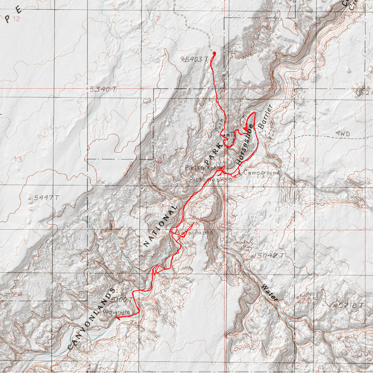 Map Horseshoe Canyon