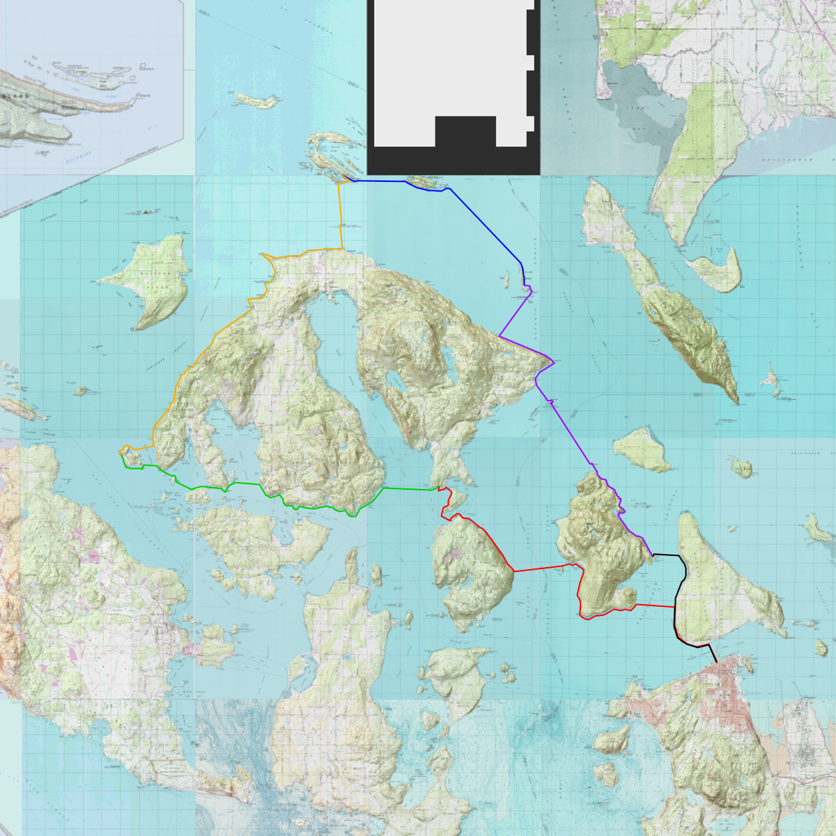 Possible Route: Orcas Circumnavigation from Anacortes - CalTopo