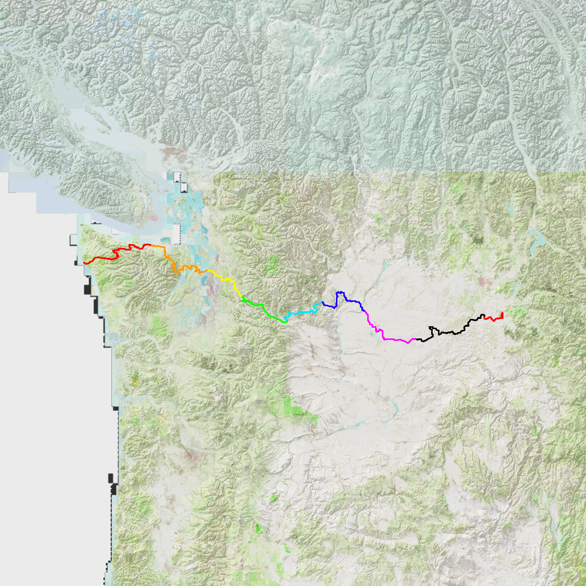 Cross washington mountain bike route 2020 in segments - CalTopo