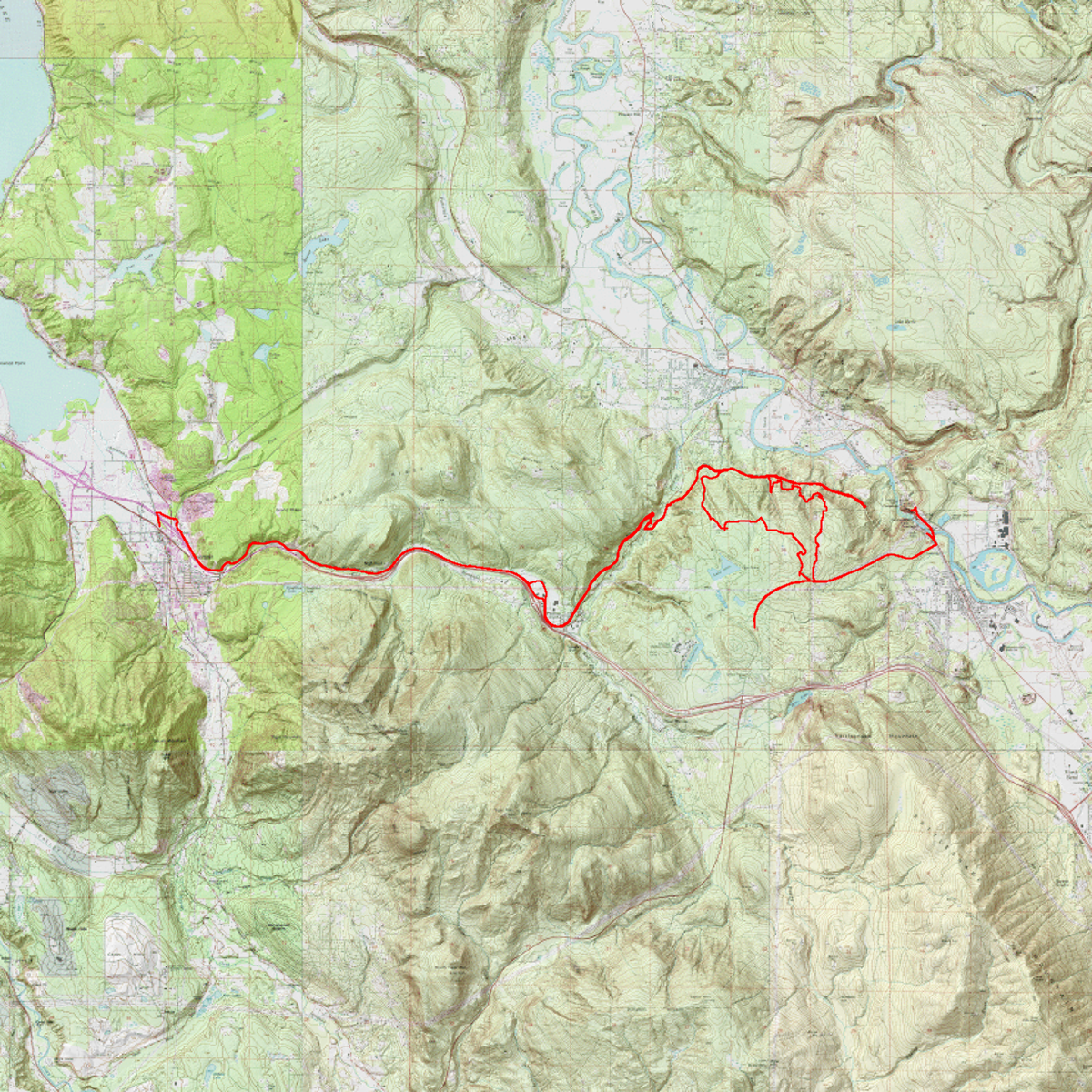 Cycling Preston-Snoqualmie falls - CalTopo