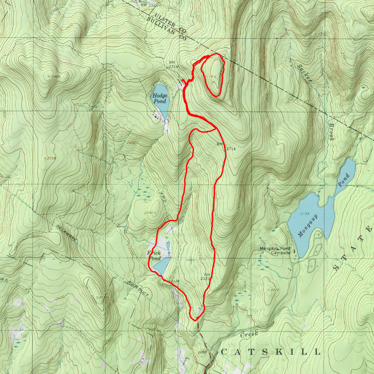 Hodge Pond Lookout Loop - CalTopo