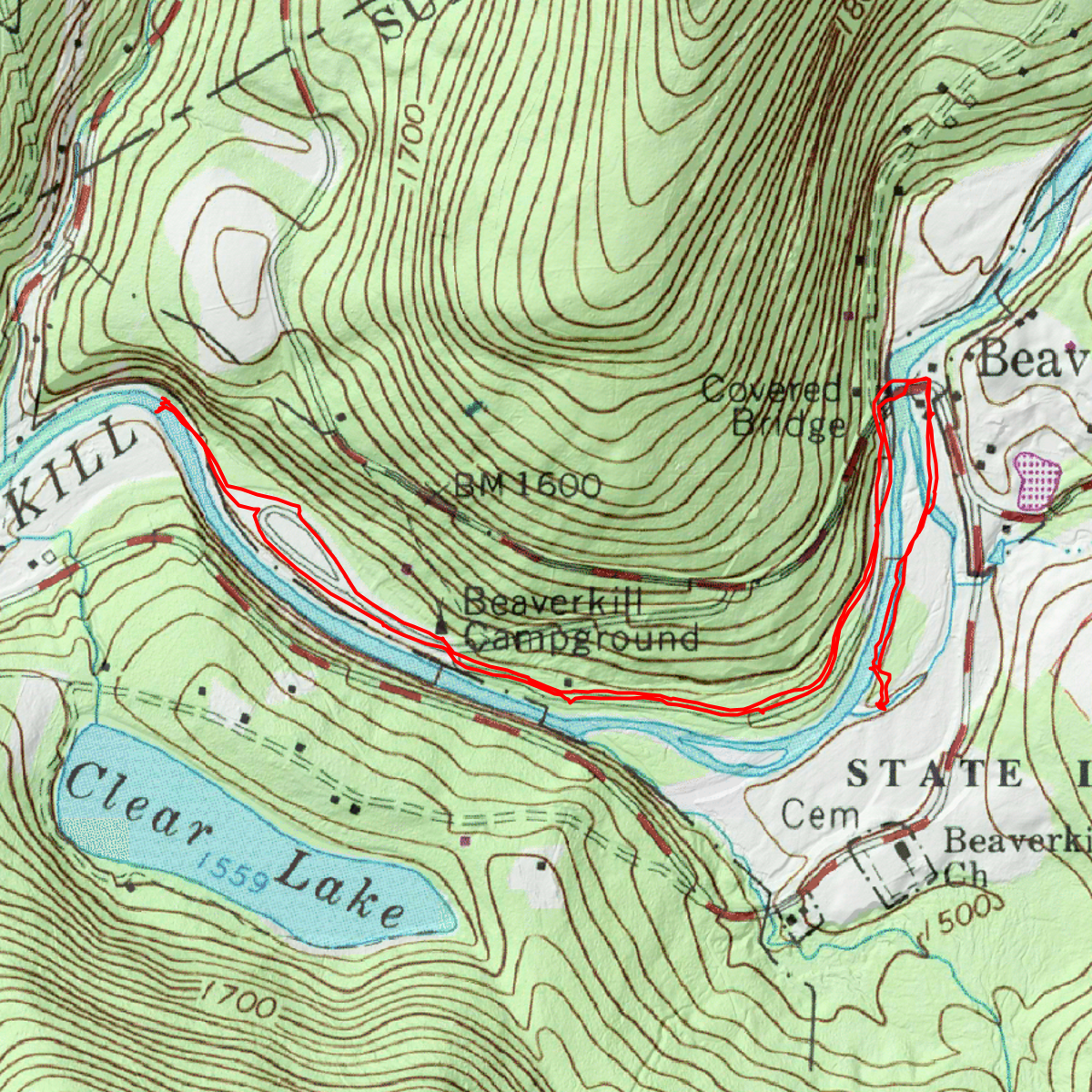 Beaverkill Campgrounds - CalTopo